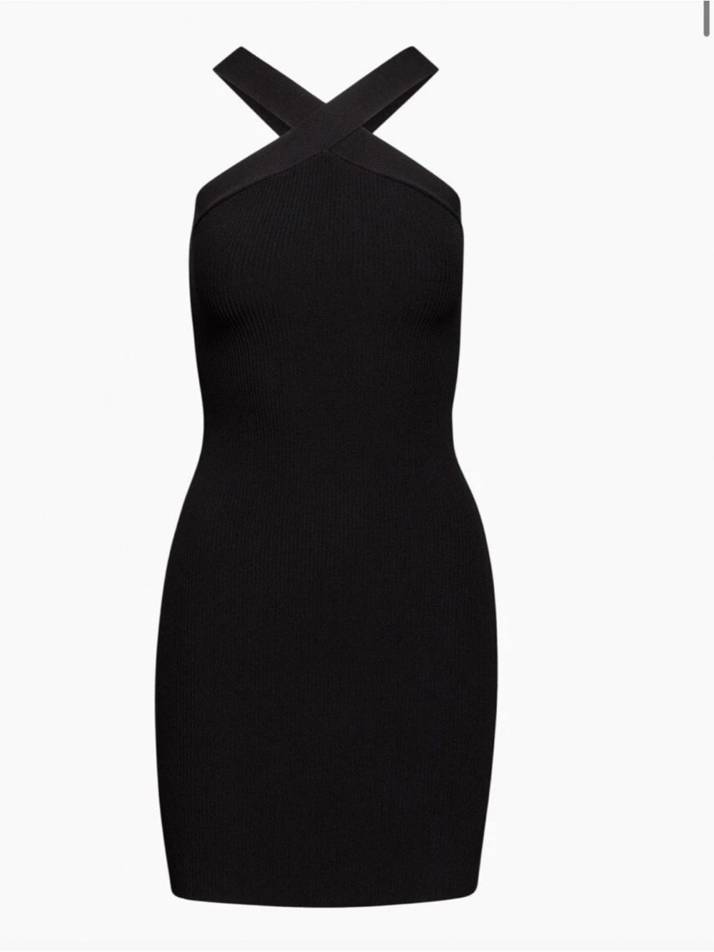 Babaton Sculpt Criss  Cross  Knit Dress